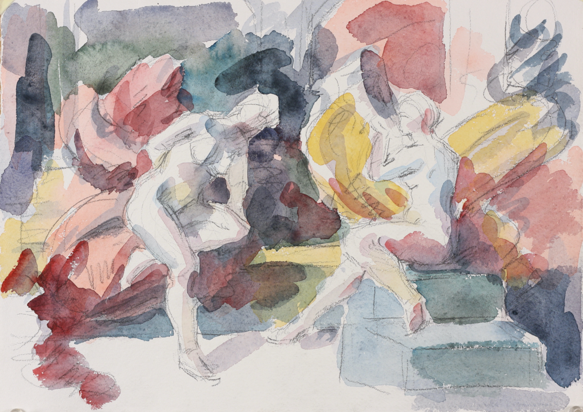 Melissa & Bradamante; watercolor, 30 x 42 cm, 2014