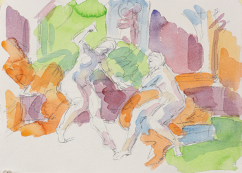 Melissa & Bradamante; watercolor, 30 x 42 cm, 2014