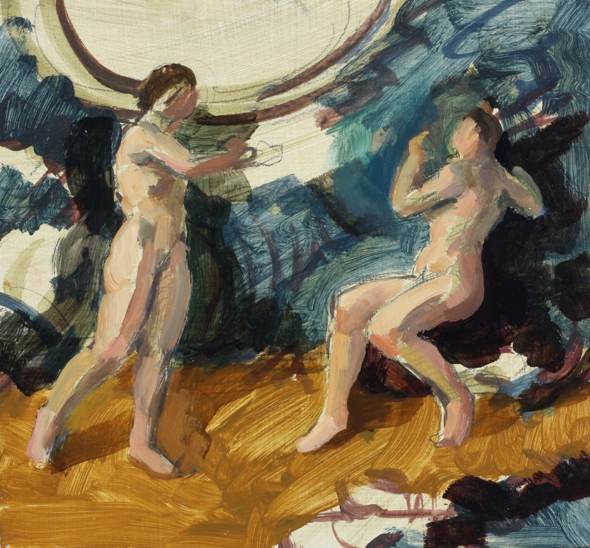 Melissa & Bradamante; oil on board, 23 x 25 cm, 2017